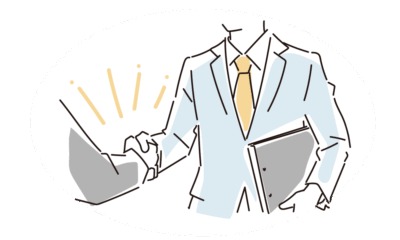 握手するビジネスマンイラスト
