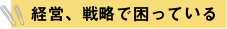 経営、戦略で困っている
